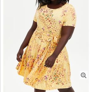 Torrid 6X Super Soft Tiered Mini Skater Dress